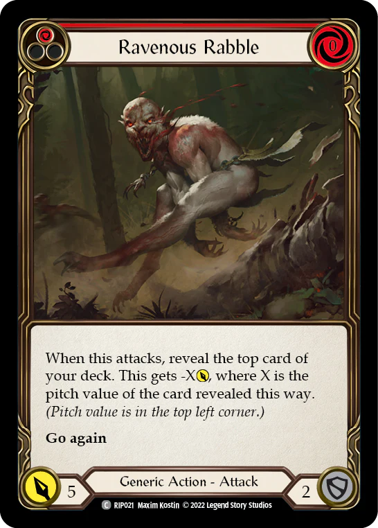 Ravenous Rabble (Red) [RIP021] (Outsiders Riptide Blitz Deck)