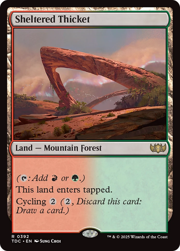 Sheltered Thicket [Tarkir: Dragonstorm Commander]